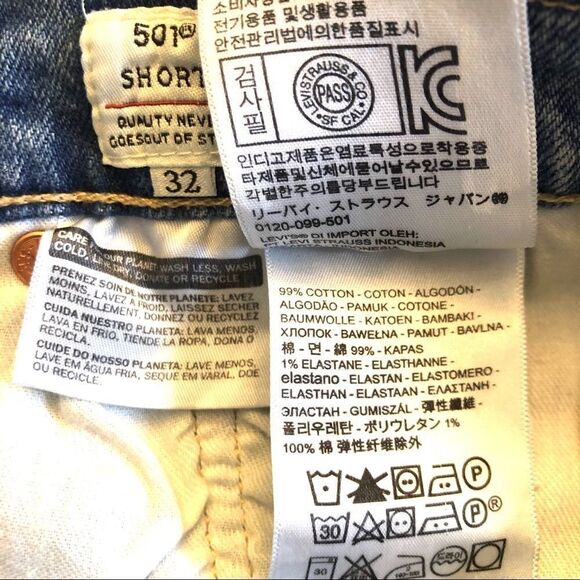 -Levi’s 501 High Rise Button Fly Jean Shorts NWT 32 - Picture 6 of 6